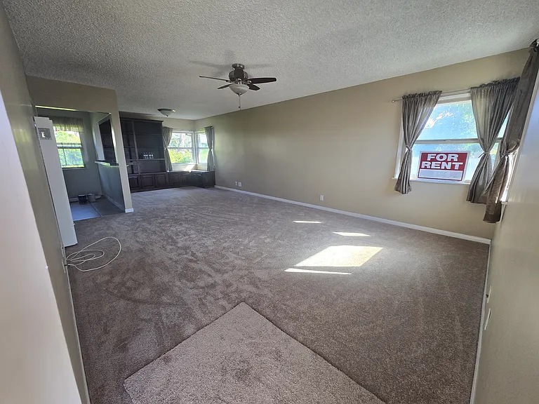 Living room, dining area view from front door