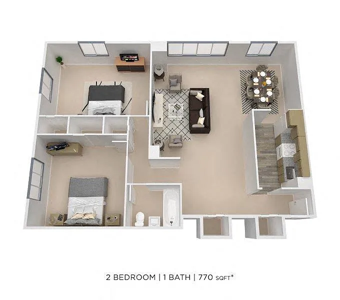 Floor plan Two Bedroom