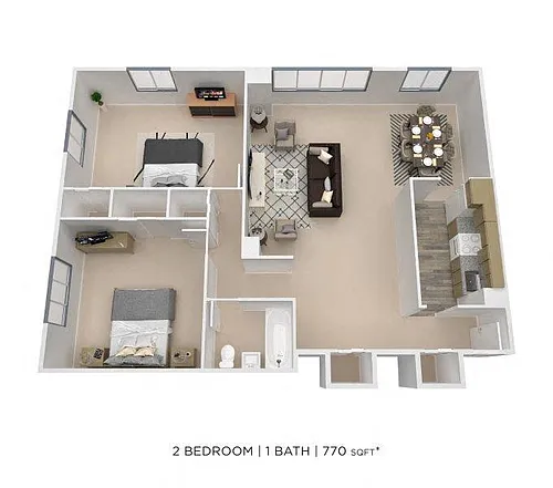 Floor plan Two Bedroom