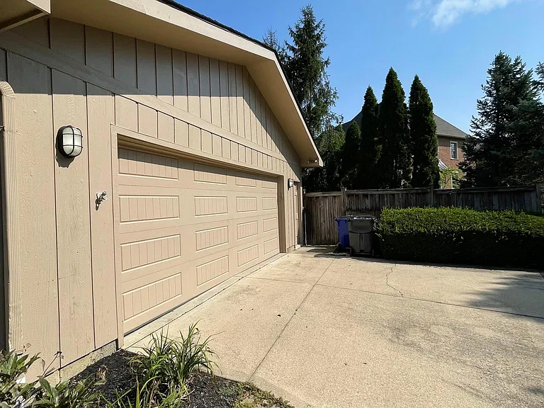2 car garage with closet space