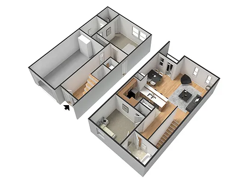 Floor plan Soho 2BR/2BA