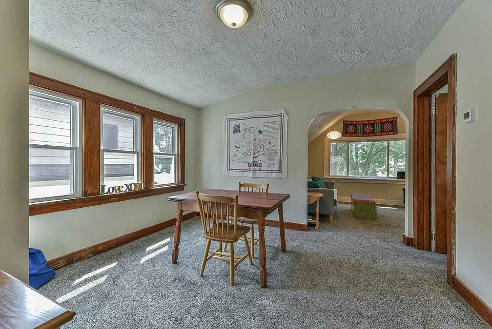 Bright dining space