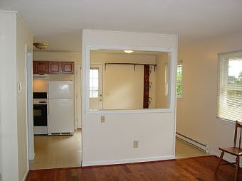 living room and kitchen