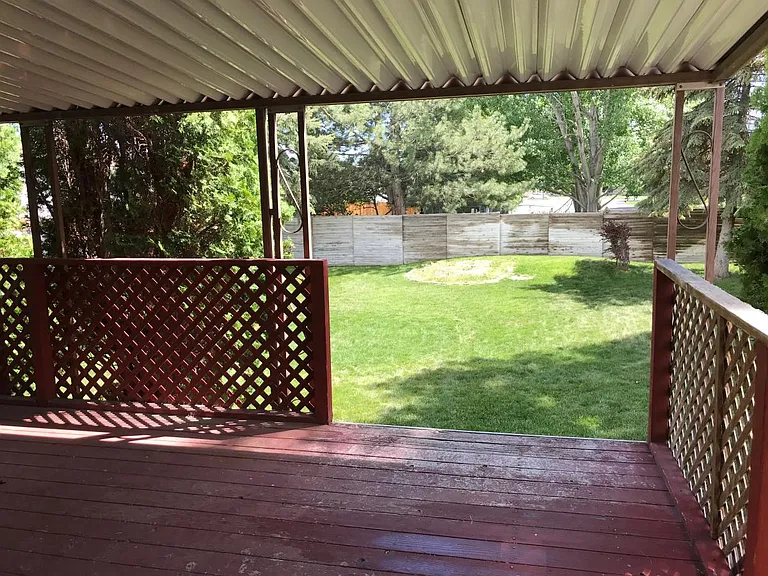 Covered Deck out the Kitchen door.