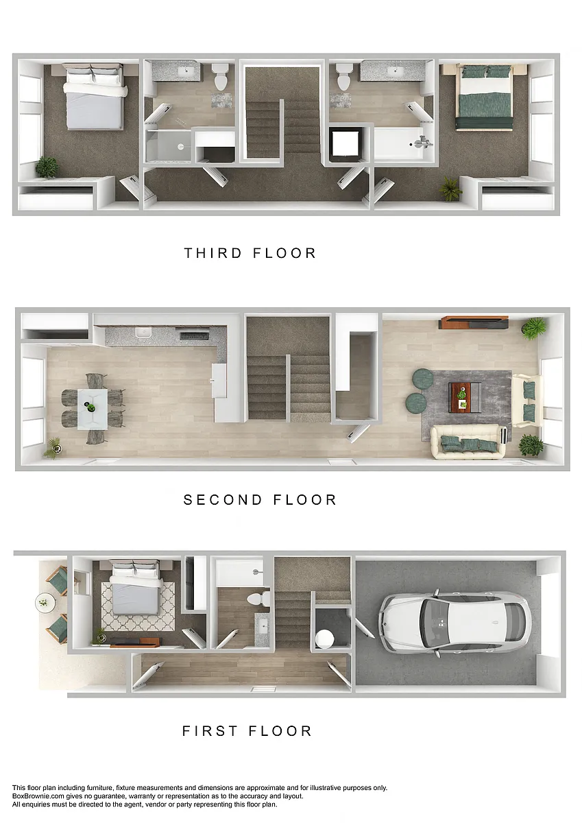 Floor plan 3x3 with Attached Garage