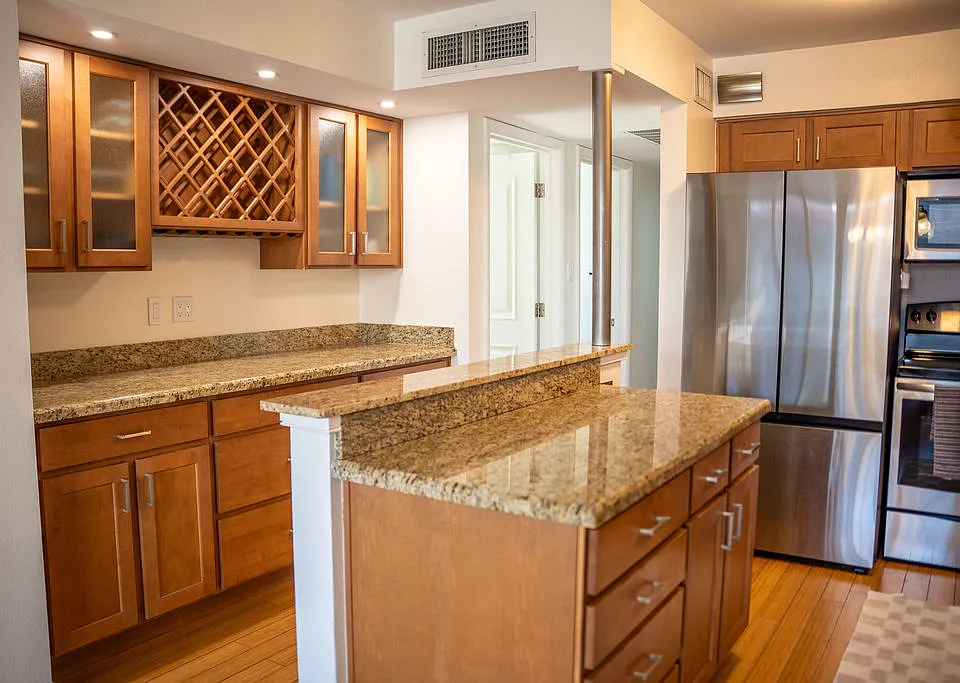Kitchen with plenty of storage and workspace