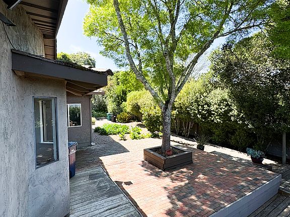 Left side of house deck.