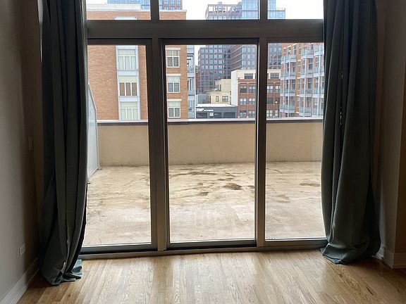 hardwood in main room to huge outside 432 square foot terrace