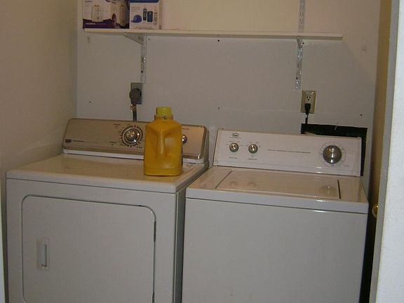 laundry in entry area