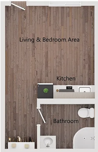 Floor plan Studio West