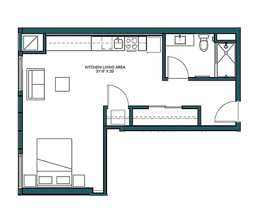 Floor plan Studio-A3