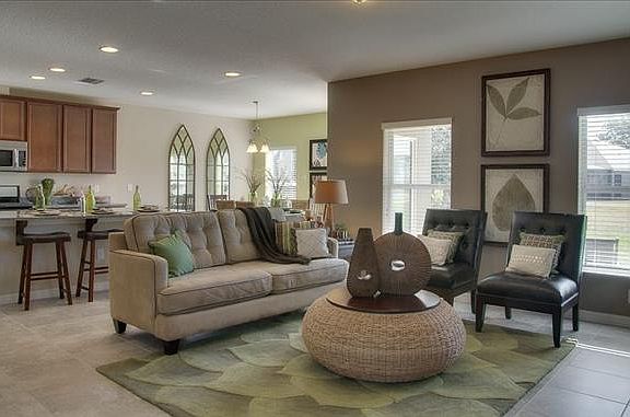 Natural light fills this open plan and living space.