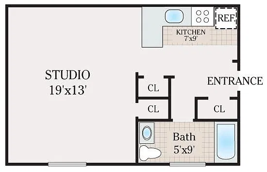 Floor plan Studio