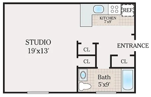 Floor plan Studio