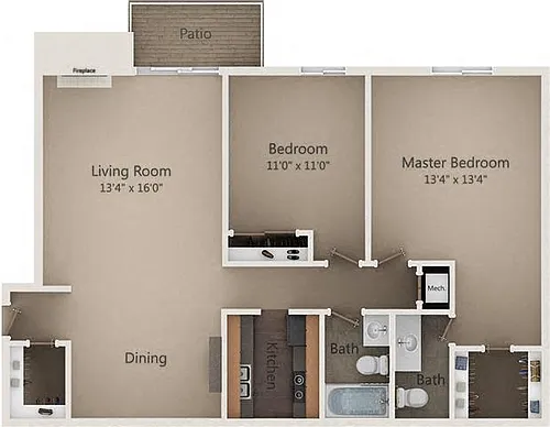 Floor plan The Pine Oak