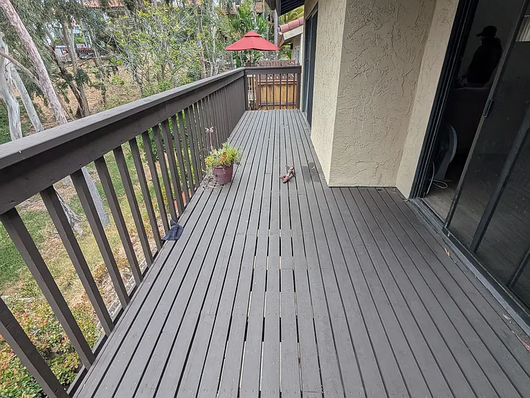 Balcony back of house