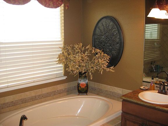 View of Pikes Peak from bathroom