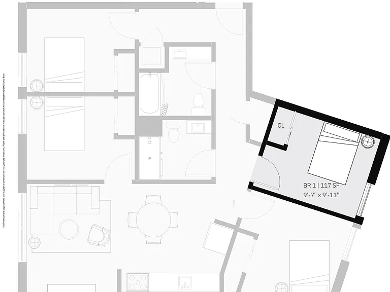 4 Bed 2 Bath -B _ 117 SF BR-1 4 Bed 2 Bath -B _ 117 SF BR-1