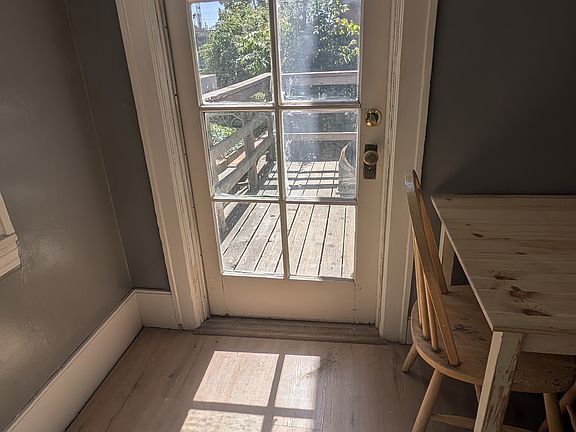 French door to back deck