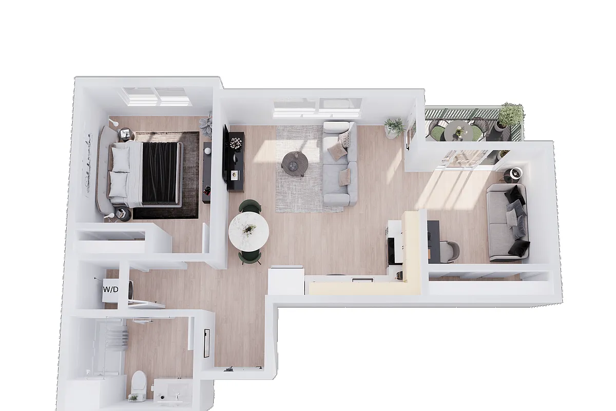 Floor plan Plan A - 1 Bedroom Plus Flex Space, 1 Bath