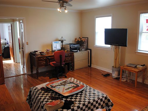 View from kitchen into dining or great room