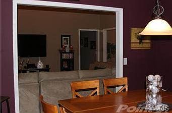 looking from the dining room into the living room