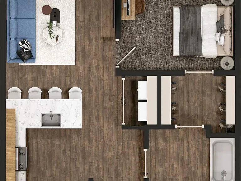 1x1 Floorplan 1x1 Floorplan