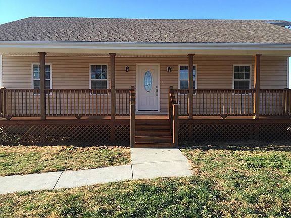 Front view of porch