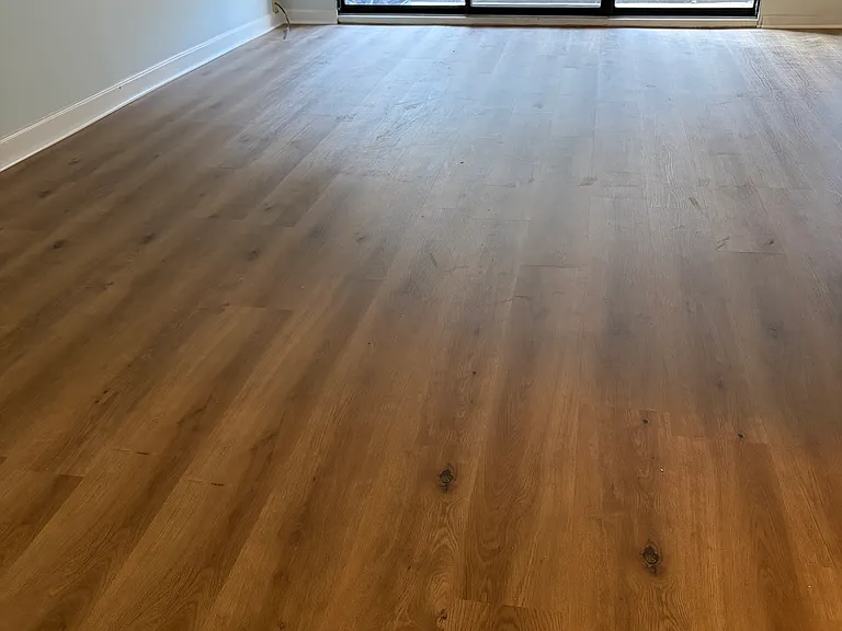 Living room opening to the garden level patio