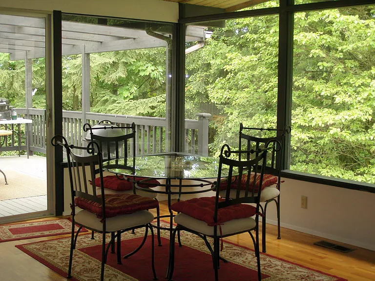 Dining Room with view, easily fit a big table.