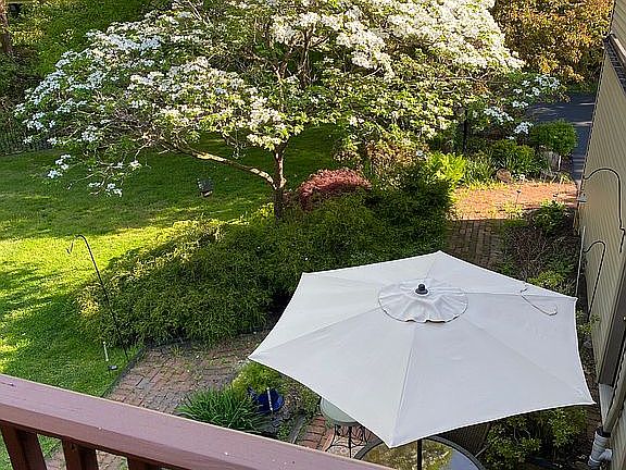 Patio from master balcony.