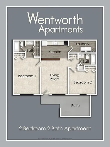 Floor plan 2 Bedroom 2 Bathroom