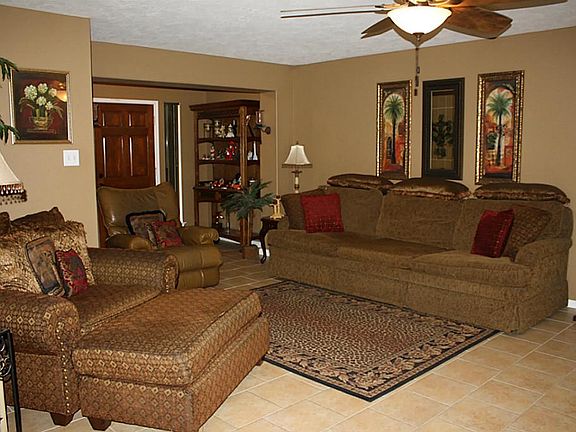 Looking back towards entryway. Tile throughout downstairs.