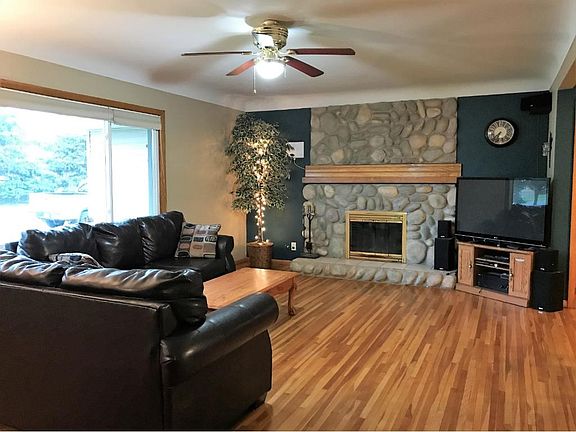 Floor to Ceiling Wood burning fireplace