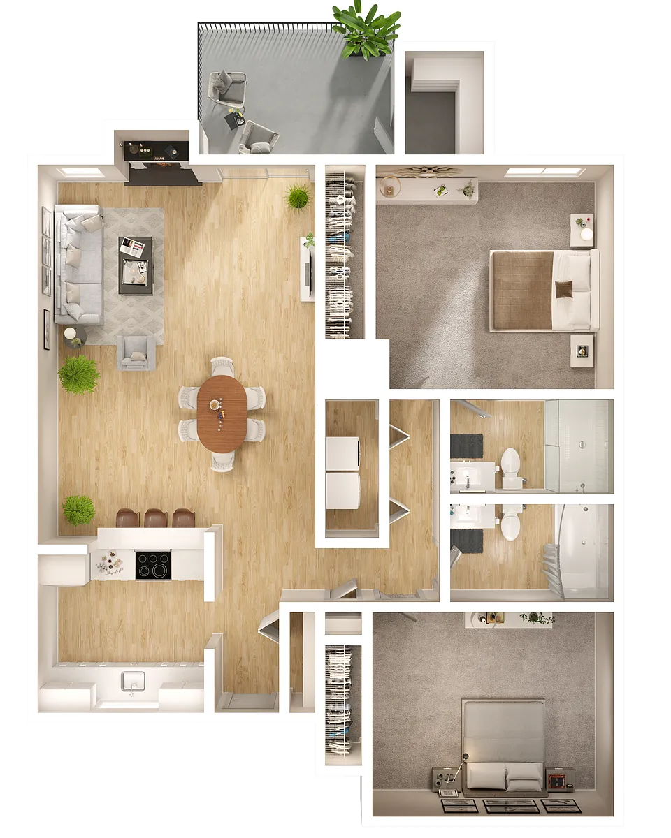 Floor plan C2 Upgraded