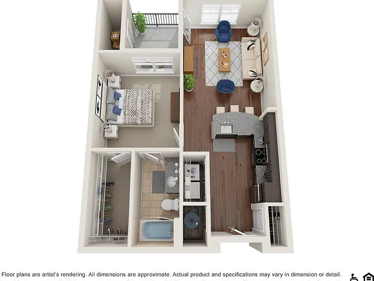 A2 floor plan Parkside Place Apartments