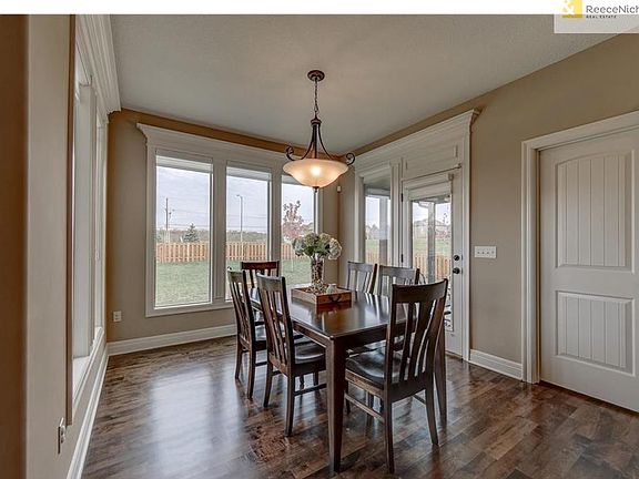 Breakfast nook surrounded by windows