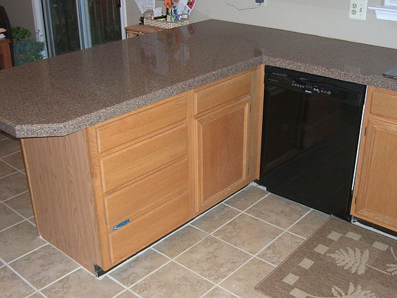 kitchen update floor and counter
