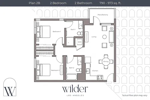 Floor plan 2 Bedroom B