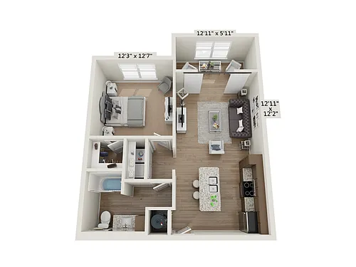 Floor plan 1BR