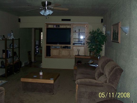 Living room / entertainment center view