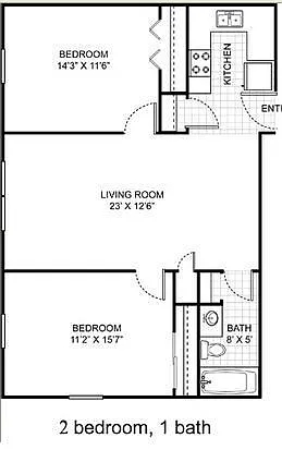 Floor plan 2 Bedroom