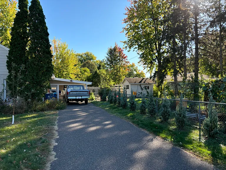 Rear driveway