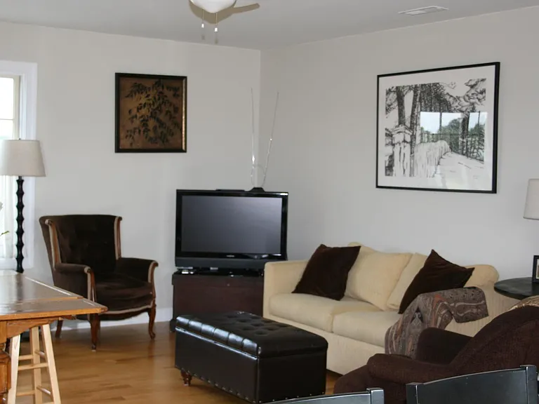Open living and kitchen area.
