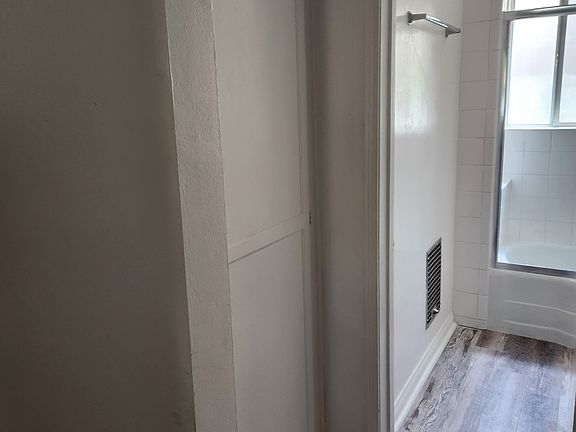 Storage and leading to bathroom