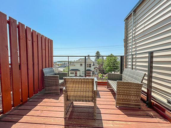 Mini deck overlooking scenic Grand Marais, MN.
