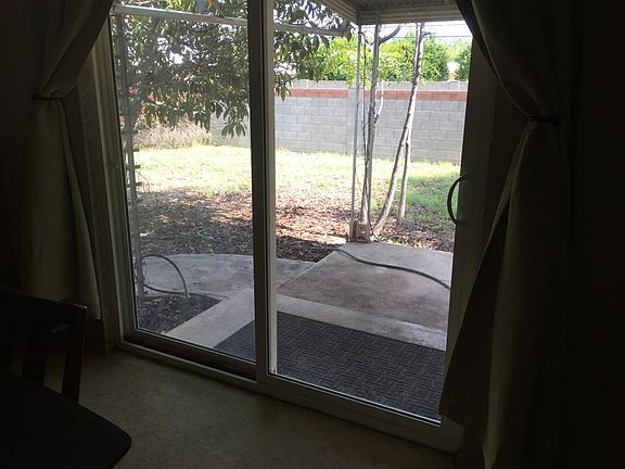 View of the back yard from the Dining Room