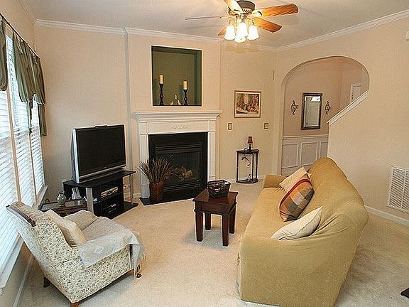 Open Floor Plan Living Room w/Fireplace