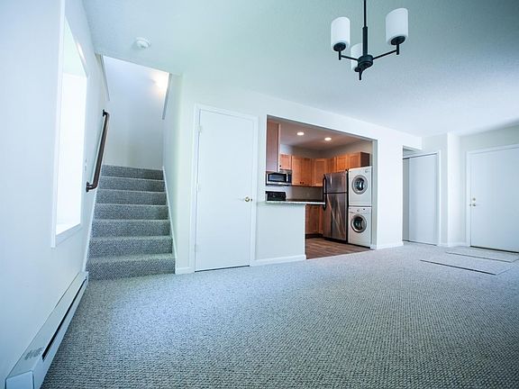 Open plan with kitchen and living area