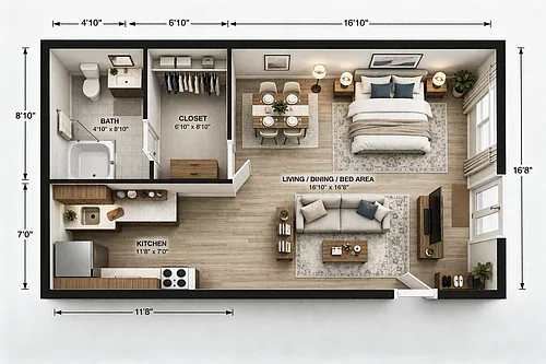 Floor plan Garden Efficiency